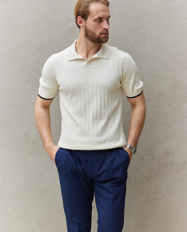 Мужское поло в оттенке айвори. Арт.:5672